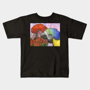 Snuggly Macaws Kids T-Shirt